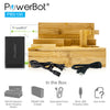 PowerBot® PB5100 Bamboo Multi Charging Station w/ Black 5 Ports USB Desktop Charger - SoundBot