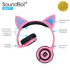 SoundBot® SB277 Glowing LED Cat Ears Headset